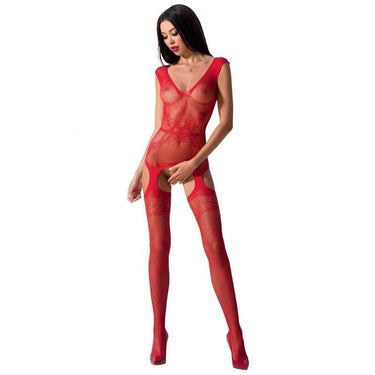 Bodystocking a Rete Rosso Aperto Passion Sexy e Trasparente